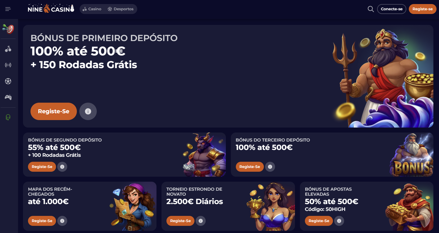Bônus e Promoções do Nine Casino